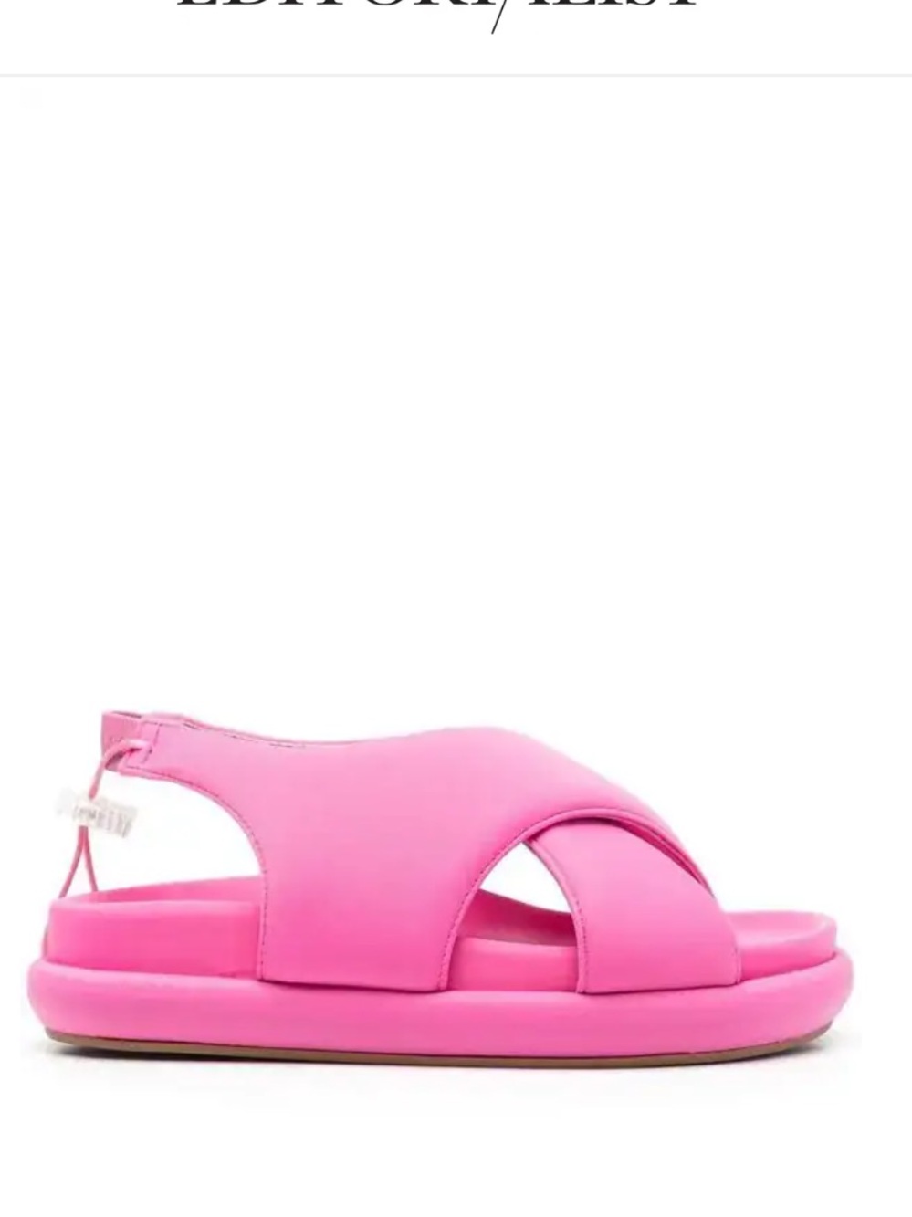 GIABORGHINI Gia 29 PUFFY CROSS STRAP SANDALS Pink Chunky Slingback Size 7.5-8